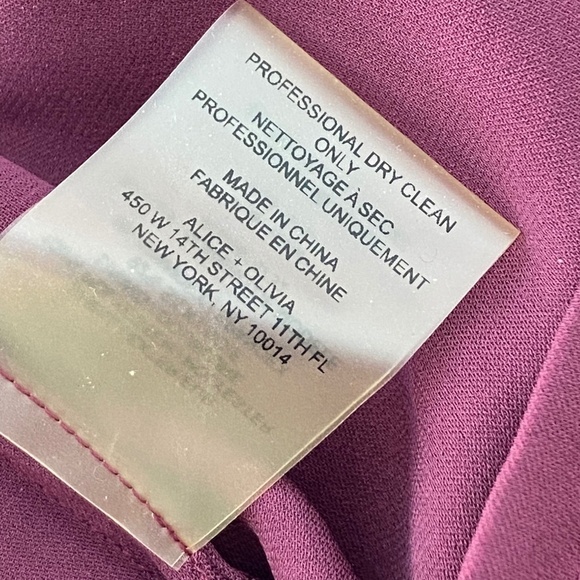 Alice + Olivia Burgundy Backless Lace Dress Size 2 - Picture 6 of 7